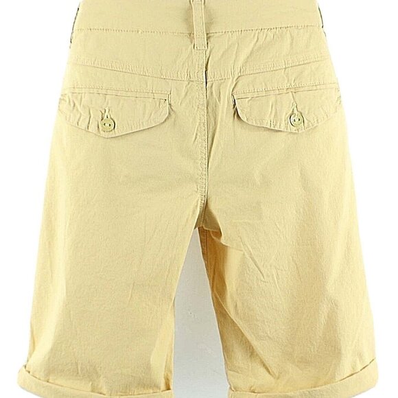 Vanilla Star Sz 9 x 10" Golden Yellow Cuffed Cotton Spandex Bermuda Shorts - Picture 9 of 10